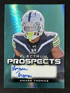 2024 Leaf Electrum Prospects Teal Amare Thomas 3/8 AUTO Autograph #PA-AT1 UAB - Picture 1 of 2