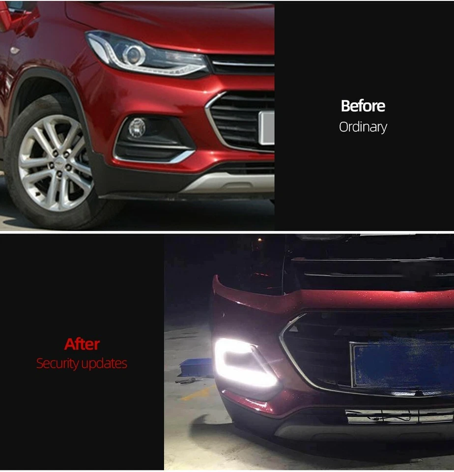 Pair LED DRL Daytime Running Driving Light 2 Color For Chevrolet Trax 2017-2021 - Image 1 of 4