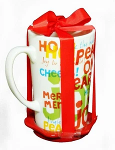 Large Christmas Gift Mug Set Coffee Mug 18 oz Microwave Dishwasher Coaster Lid - Picture 1 of 5