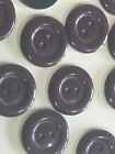 12 x Deep Plum Classic Buttons with Raised Rim - 17.5mm - 2 Hole   B752