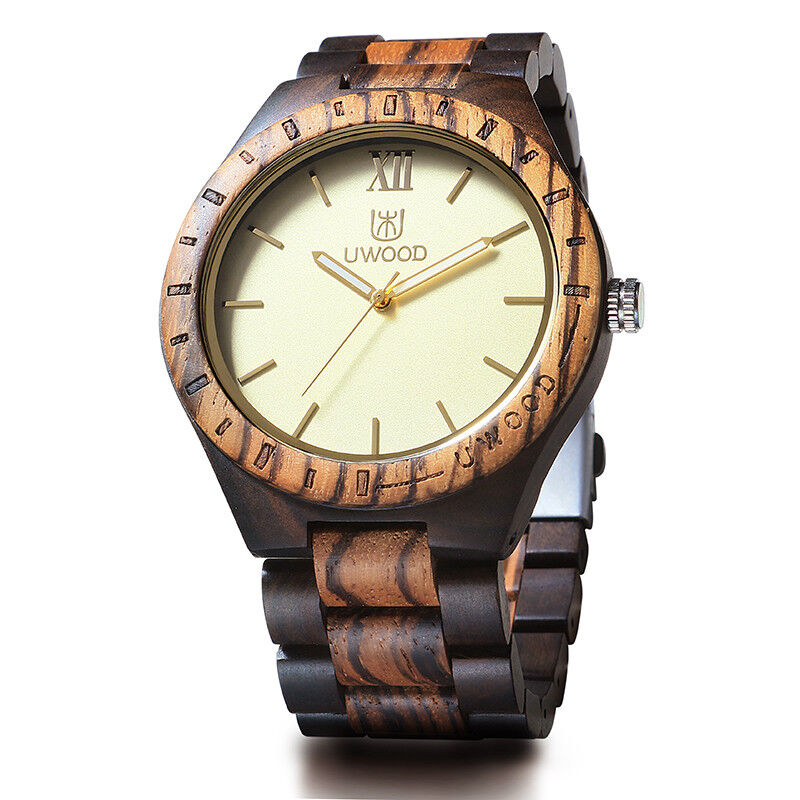 UWOOD Zebra Wooden Watches for Men Wood Watch Relogio Masculino Xmas Gift Men