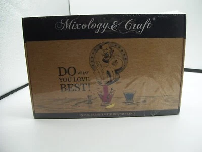 Mixology & Craft Bartender Kit - 15 Piece Bar Cocktail Shaker Set With Stand New - Image 1 of 4