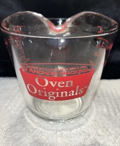 Anchor Hocking 498 Oven Originals Measuring Cup Red USA - Picture 1 of 10