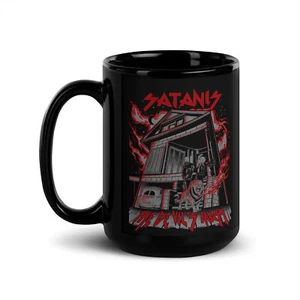 "Satanis - The Devil's Mass" Anton LaVey Comic Book Art Black Mug - Picture 1 of 3