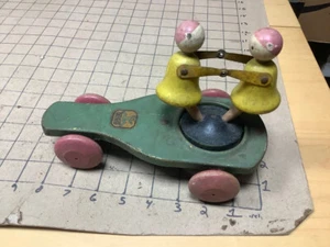 Vintage Original Wooden: HUSTLER TOYS dancing girls pull toy - early - Picture 1 of 8