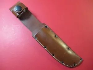 WWII Era US Navy USN Mark 1 MK 1 Fighting Knife Brown Leather Scabbard - Repro - Picture 1 of 2