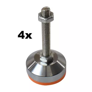 4x M10 Ø50x95mm Schwerlast Maschinenfuß Gerätefuß Maschinenschuh Stahl (SET) - Bild 1 von 1