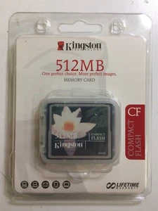 CF512FE KINGSTON 512MG CF/512 COMPACT FLASH CARD ROHS 1 UNIT - Picture 1 of 2