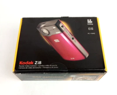 Kodak Zi8 Pocket Video Camera Camcorder Black 4GB Memory Card No Charger - Image 1 of 4