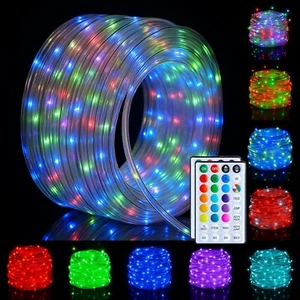 132' Remote Rope Lights Outdoor Waterproof 400 LED Color Patio Garden Yard - Picture 1 of 8