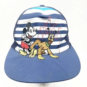 Disney Parks Jugend Mickey Mouse & Pluto verstellbar Druckknopflasche Netzmütze Neu mit Etikett - Bild 1 von 6