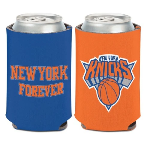 New York Knicks Can Cooler Two Sided Design NBA Collapsible Koozie Cover