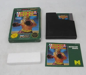 Ring King (Nintendo NES, 1987) CIB Completo en Caja 5 Tornillos Manual RARO VERSIÓN TEMPRANA - Imagen 1 de 14
