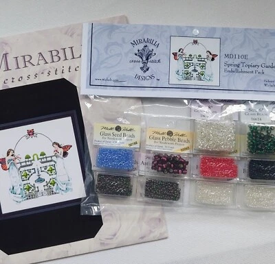 Spring Topiary Garden Mirabilia Beaded Cross Stitch Chart Pattern and Bead Pack - Image 1 of 4
