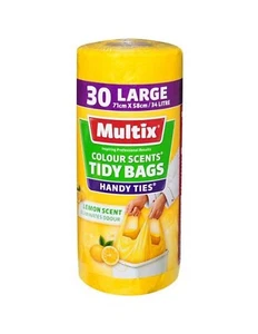 Multix Colour Scents Lemon Kitchen Tidy Bags 30 Pack x 1 - Picture 1 of 1