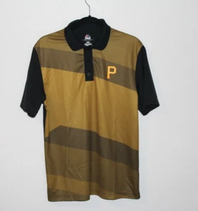 Majestic Cool Base Polo Mens Size Med Pittsburgh Pirates MLB Fan Golf - Picture 1 of 10