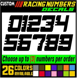 Racing Numbers Vinyl Decal Sticker for Dirt Bike Plate BMX Motocross Car [s47 - Picture 1 of 7