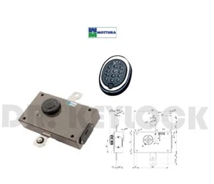 SICHERHEITSSET ELEKTRONISCHE MECHANISCHE STANGENSCHLOSS MOTTURA TÜREN HOLZ EISEN X SCHWÄNZE - Bild 1 von 2