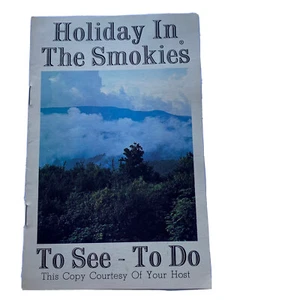 Vintage Holiday In The Smokies Booklet Pamphlet To See To Do National Park - Bild 1 von 6