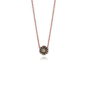 LeVian Pendant Necklace Brown Diamond in 14K Rose Gold 1/8 cts