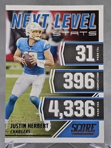 2021 Score #NL10 Justin Herbert Next Level Stats - Picture 1 of 2