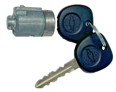 NUEVO Cilindro de bloqueo de puerta Chevy GM OEM con 2 llaves con logotipo de pajarita Chevy - HECHO EN EE. UU. Foto 1 de 2