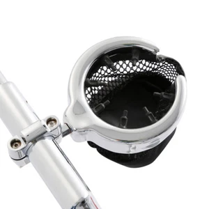  1" Motorcycle Handlebar Cup Holder Drink Basket Fit For Harley Touring - Foto 1 di 11