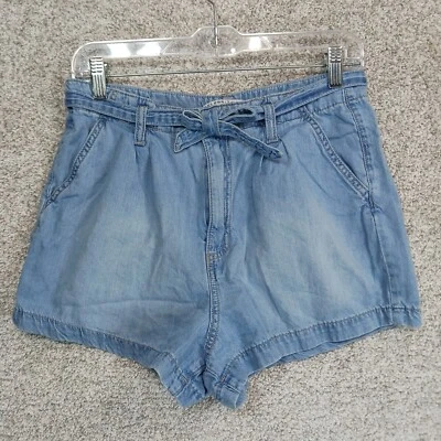 Clebrity Pink Womans Cotton Rayon short shorts size 11/30 Blue Color Drawstring - Image 1 of 4