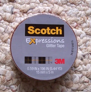 Scotch Expressions Glitter Tape 0.59" x 196" Gold Bronze Color New Sealed - Picture 1 of 3