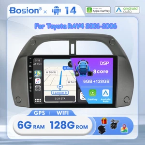 For Toyota RAV4 2001-2006 Android 14 Stereo Radio Carplay GPS SAT NAV DAB+ 128GB - Picture 1 of 19