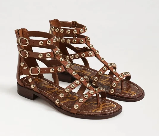 Sam Edelman Estella Coñac con Tachuelas Sandalia Gladiador Mujer US Tallas 6-10 - Imagen 1 de 1