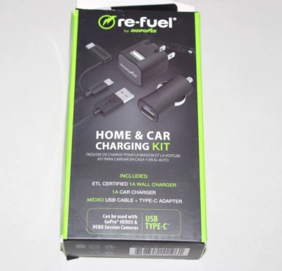 Digipower RF-GP-K100MC USB-C Wall & Car Charger Kit for GoPro HERO TYPE-C USB - Image 1 of 4