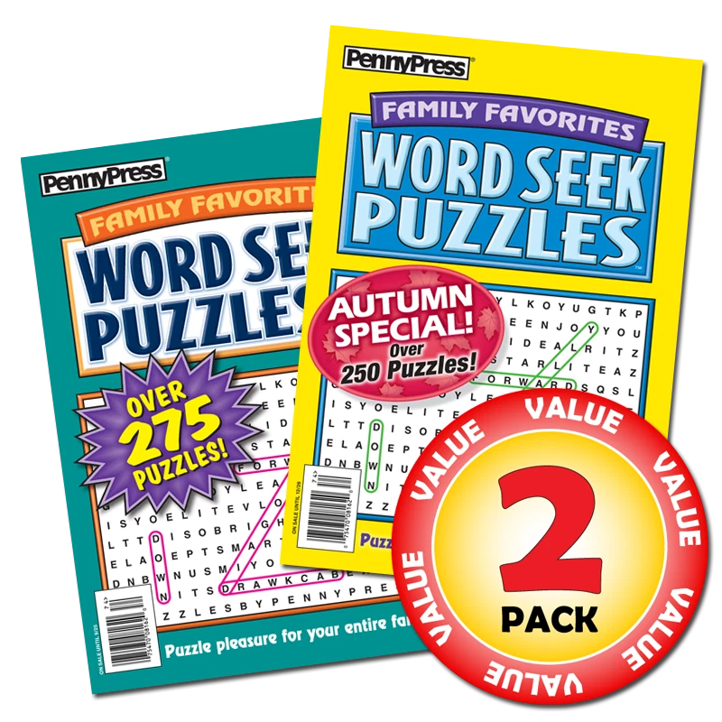 Penny Dell Family Favorites Word Seek Puzzles 2-Pack - Image 1 of 1