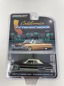 Greenlight 1973 Cadillac Coupe DeVille 1/64 California Lowrider Green Machine - Picture 1 of 8