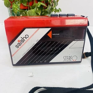 Saisho PS8 Personal Walkman Cassette Player Tested & Working Unit Only Red 80’s - Picture 1 of 11