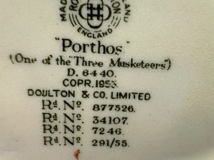 RARE Year  Royal Doulton Toby Character Jug   Mug “Porthos” 4" D6440  1953 - Picture 1 of 5