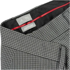 Adidas Adipure Mens 38x30 Gray Black Plaid Golf Pants - Picture 1 of 8