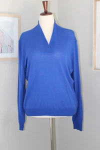 Brooks Brothers XL extra feiner Merinowolle Pullover blau Schalkragen Pulli - Bild 1 von 8