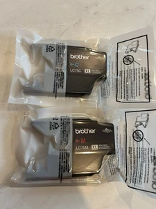 Brother LC75 XL Ink Cartridges Brand New Magenta And Cyan - Zdjęcie 1 z 1