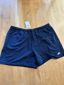 Nike Club Herren French Terry Flow Shorts Navy Std. Passform über dem Knie Gr.XXL Neu mit Etikett - Bild 1 von 17