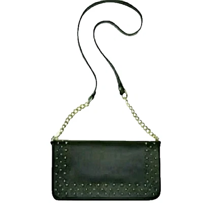 Bolso Bandolera INC International Concepts Cuero Guijarro Negro, Tachuelas Doradas INC90 Foto 1 de 4