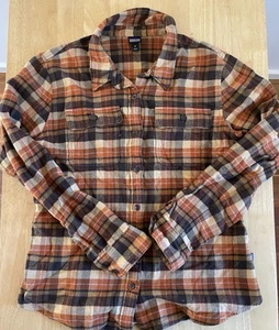 Patagonia Womens Flannel Button Up Shirt Medium Organic Cotton - Foto 1 di 3
