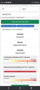 ⭐2017 $1 I MINNEAPOLIS BEP EXTREMELY RARE REPLACEMENT⭐STAR NOTE (I00035790*) - Picture 1 of 9