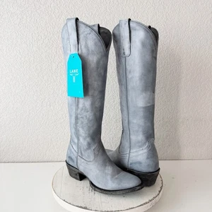 Lane Plain Jane Damen Cowboystiefel 5 gewaschen Denim Western Cowgirl halbhoch - Bild 1 von 11
