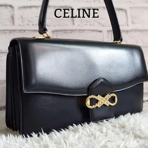 Celine handbag gold hardware leather black Used Excellent+ Condition Authentic ! - Picture 1 of 10
