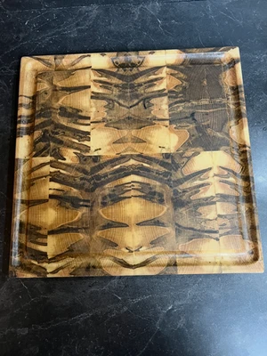 Ambrosia Maple End Grain Wood Cutting Board, Cheese Board  or Wood Ink Blot :-) - Image 1 of 4