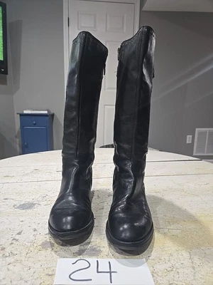 Botas Enzo Angiolini Easterland de cuero negro hasta la rodilla para mujer talla 9,5 M Foto 1 de 4