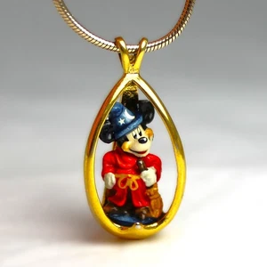 Vintage 1988 Disney Mickey Sorcerer's Necklace Bronze Sterling R Olszewski RARE - Bild 1 von 14