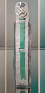 New Lindsay Claire pewter Hummingbird Suede Strap bookmark in plastic pouch  - Picture 1 of 7