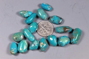 16 Turquoise nugget shape beads nice Quality - Picture 1 of 3
